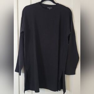 Eileen Fisher Black Crew Neck Boxy Tunic